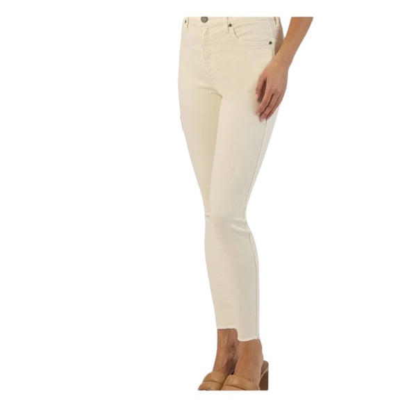 Kut from the Kloth Ecru Connie Fab Ab Ankle Skinny Jean - Picture 10 of 11